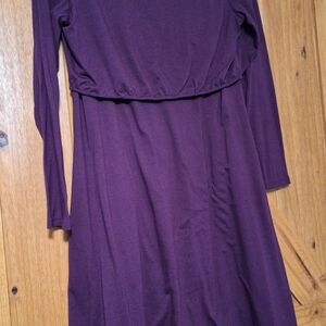 Elegant Purple Long Sleeve Dress